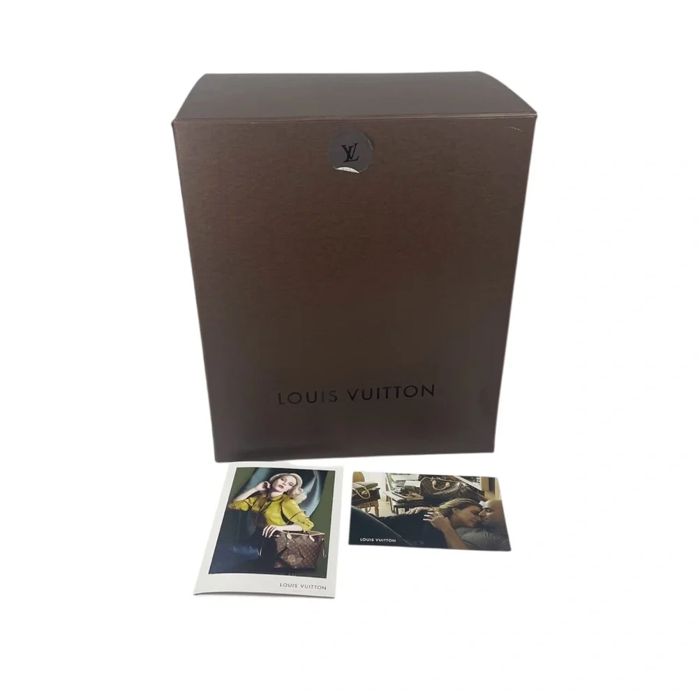 Louis Vuitton Brown Branded Gift Storage Box + Cards For Never Full 15x12.5x9.5
